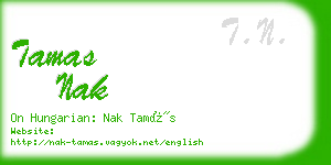 tamas nak business card